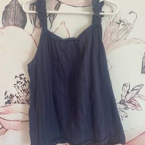 Navy blue lace tank